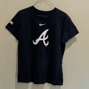 Nike Kids Navy Blue Atlanta Braves Graphic Tee